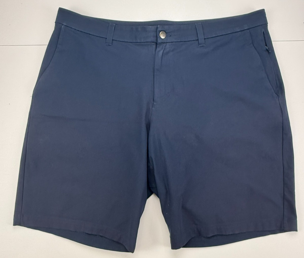 Lululemon Commission Shorts Men's 38 Navy Blue Chino Golf 9 Inch
